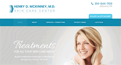 Desktop Screenshot of mckinneyskincare.com